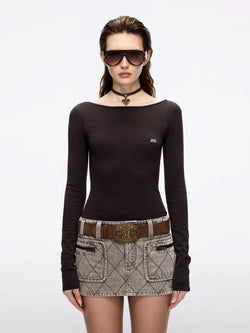 Embroidered Knit Top