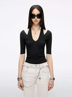 Halter Neck Knit Top