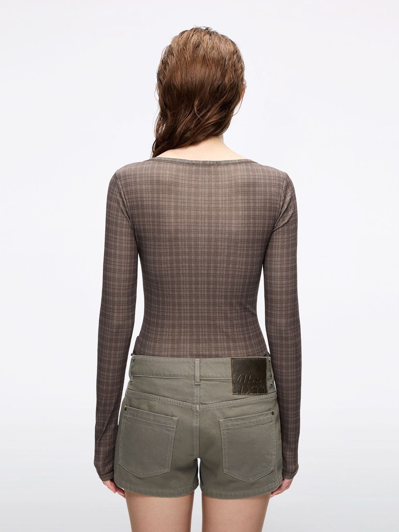 Lip Print Plaid T-Shirt