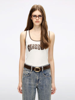 Patchwork Sleeveless T-Shirt