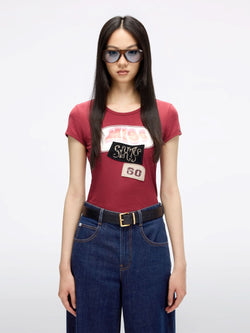 Crew Neck Patchwork T-Shirt