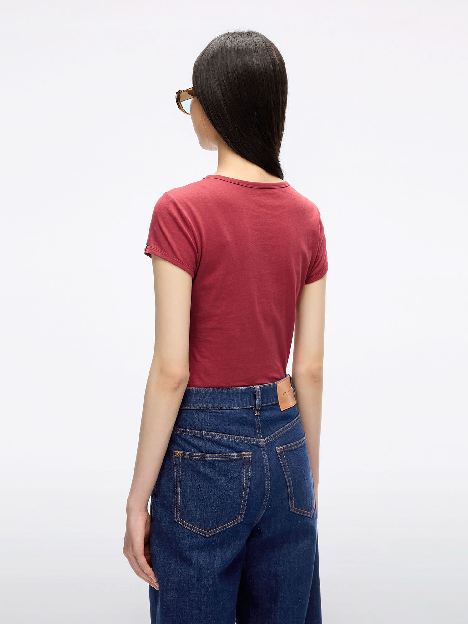 Crew Neck Patchwork T-Shirt