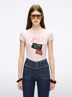 Crew Neck Patchwork T-Shirt