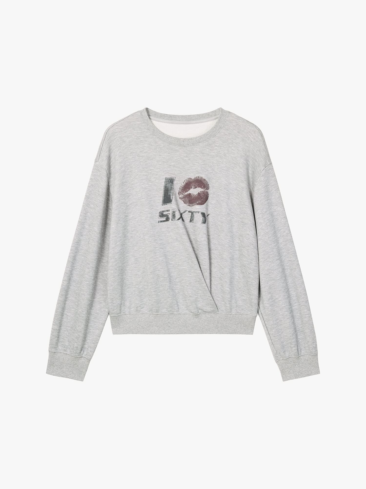 Crew Neck Printed Sweatshirt