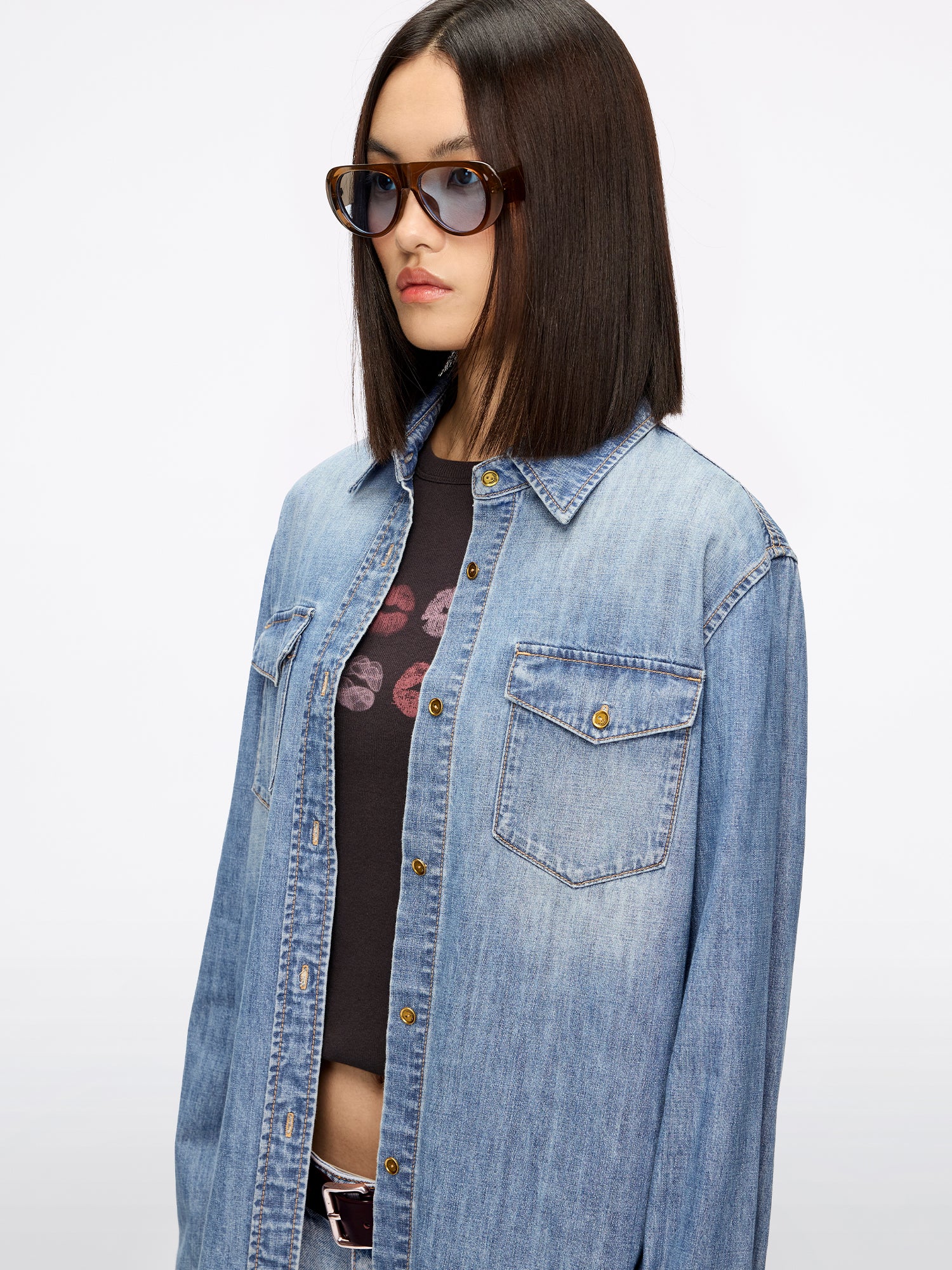 Distressed Denim Shirt