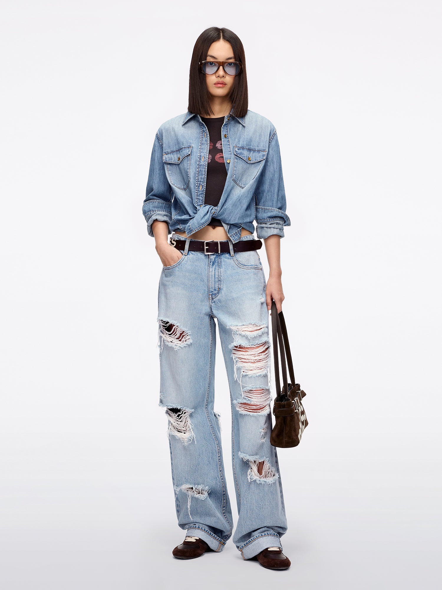 Distressed Denim Shirt