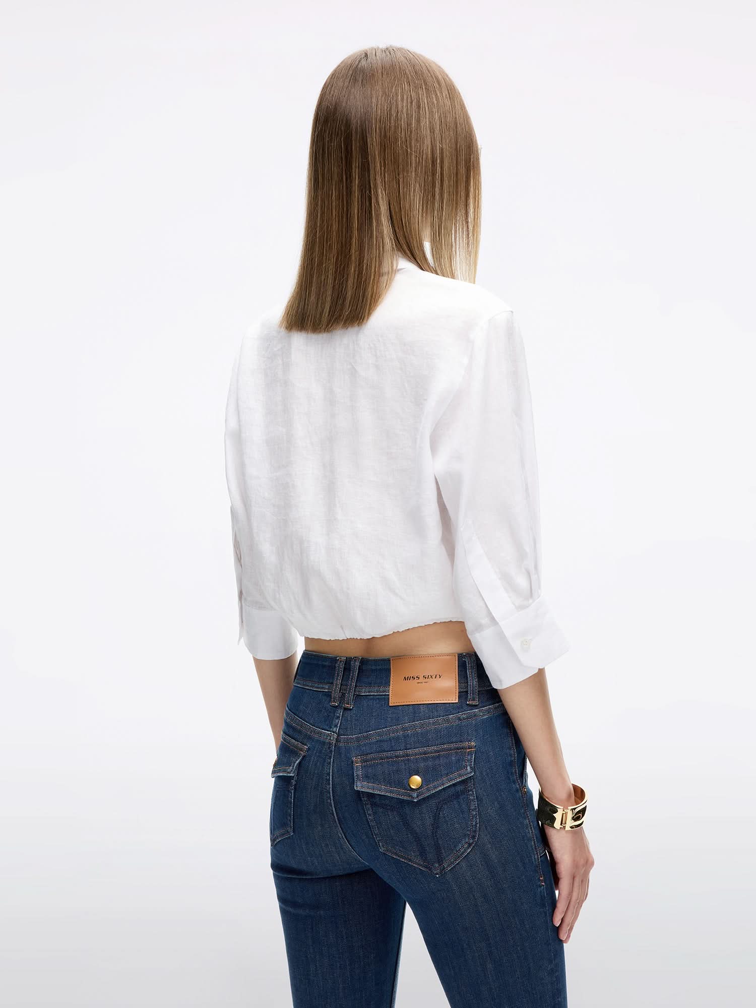 Linen Tie-Front Shirt