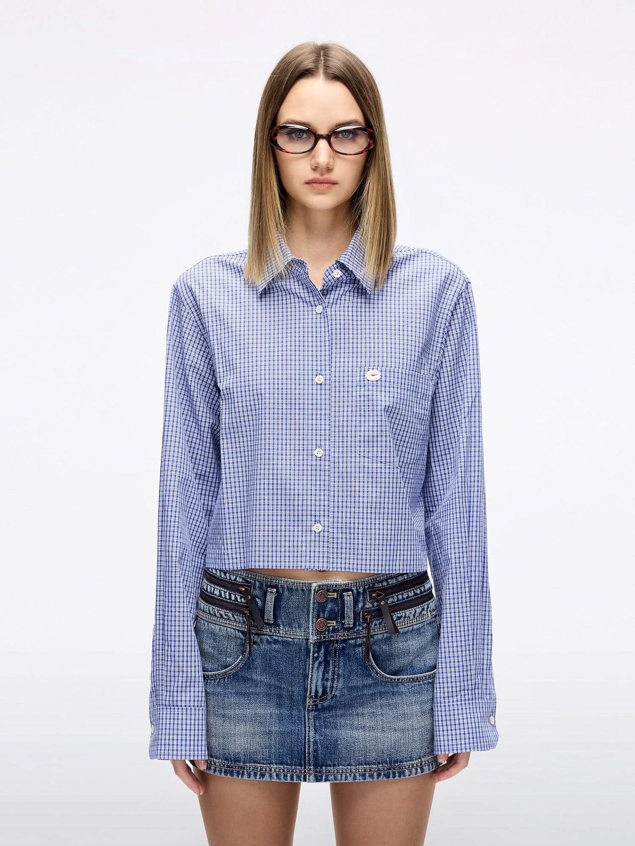 Loose-Fit Plaid Shirt