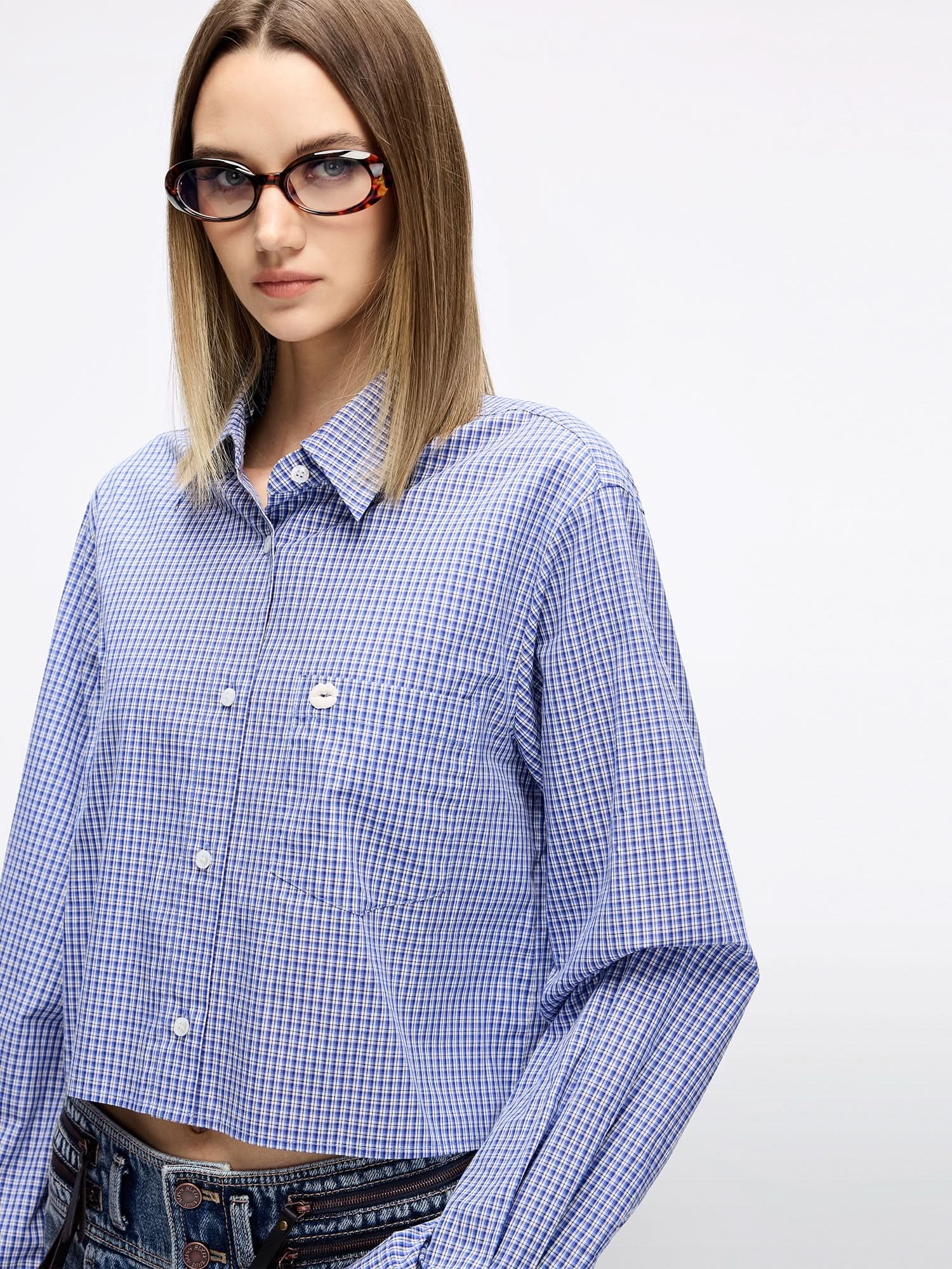 Loose-Fit Plaid Shirt