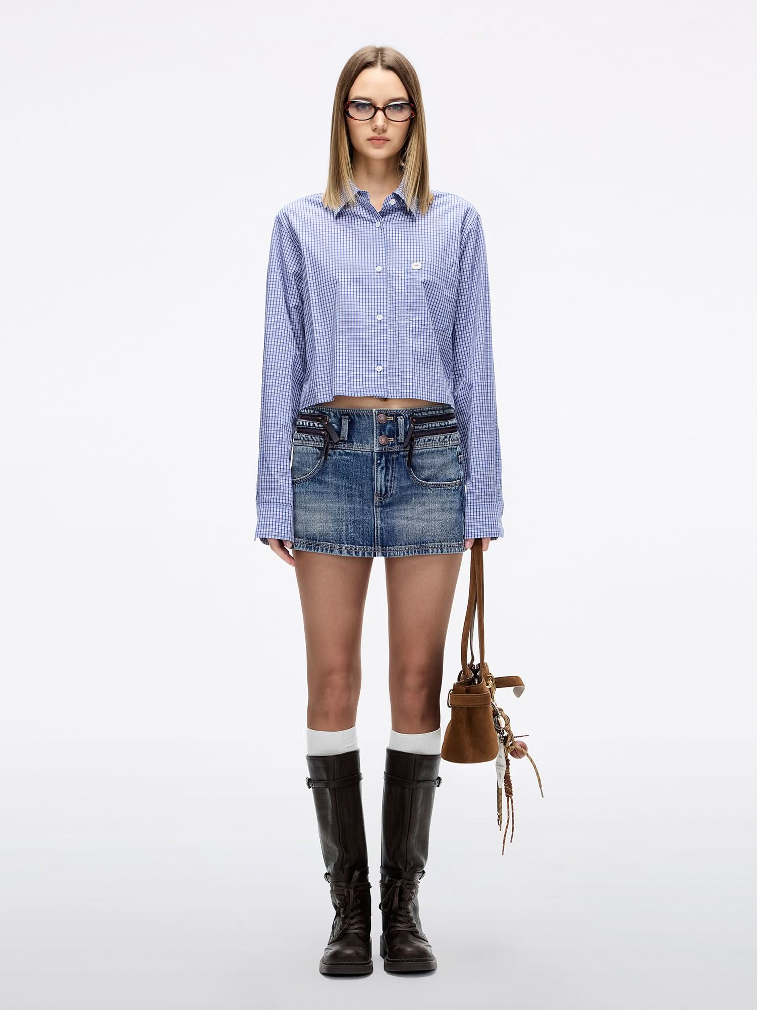 Loose-Fit Plaid Shirt
