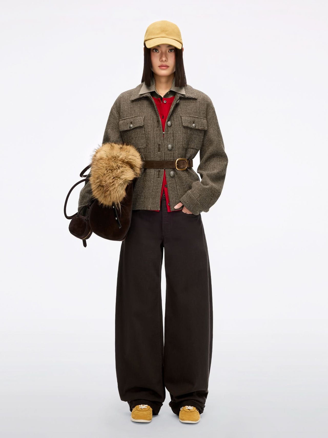 Loose Fit Jeans with Decorative Chain