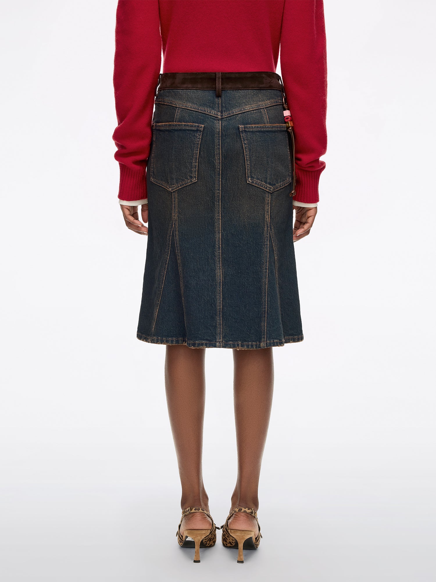 Patchwork Denim Skirt
