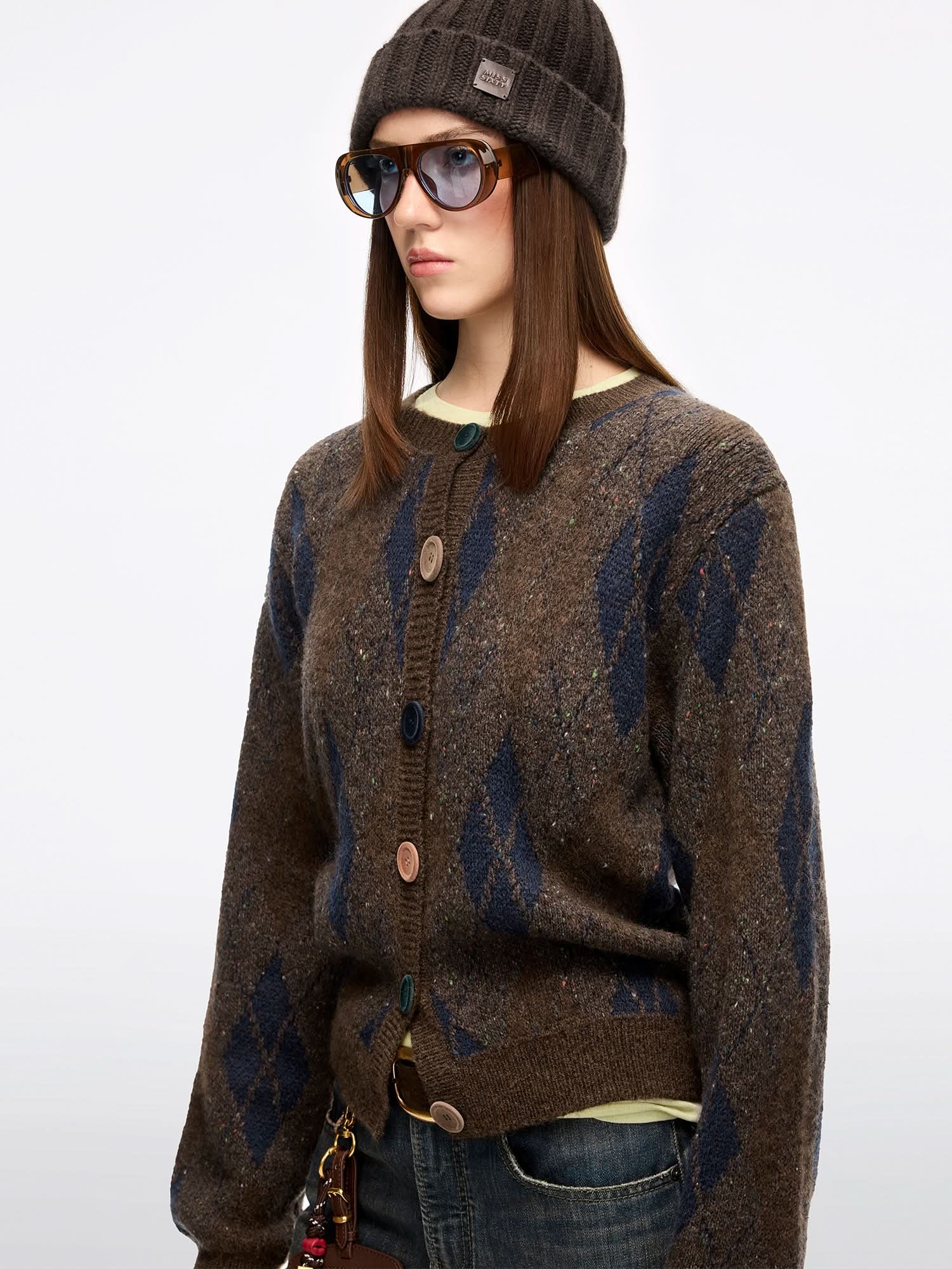 Alpaca-Blend Knit Cardigan
