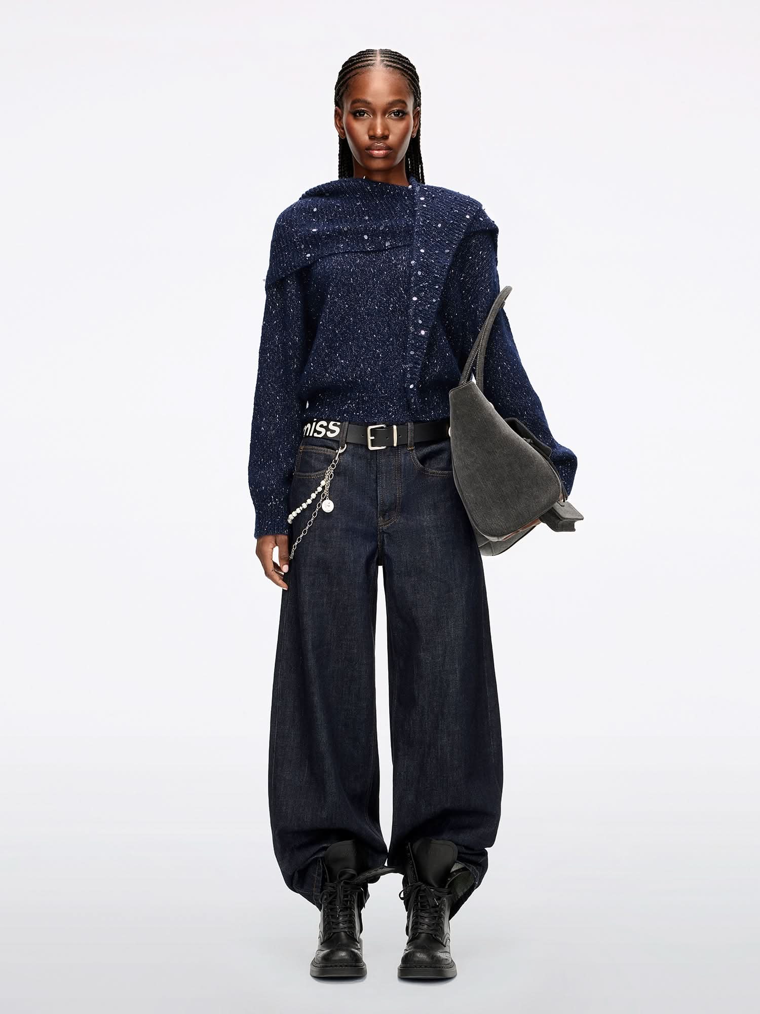 Embellished Knit Top