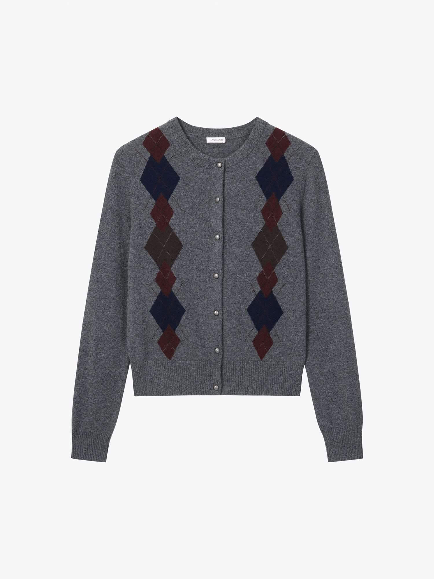 Argyle Knit Cardigan