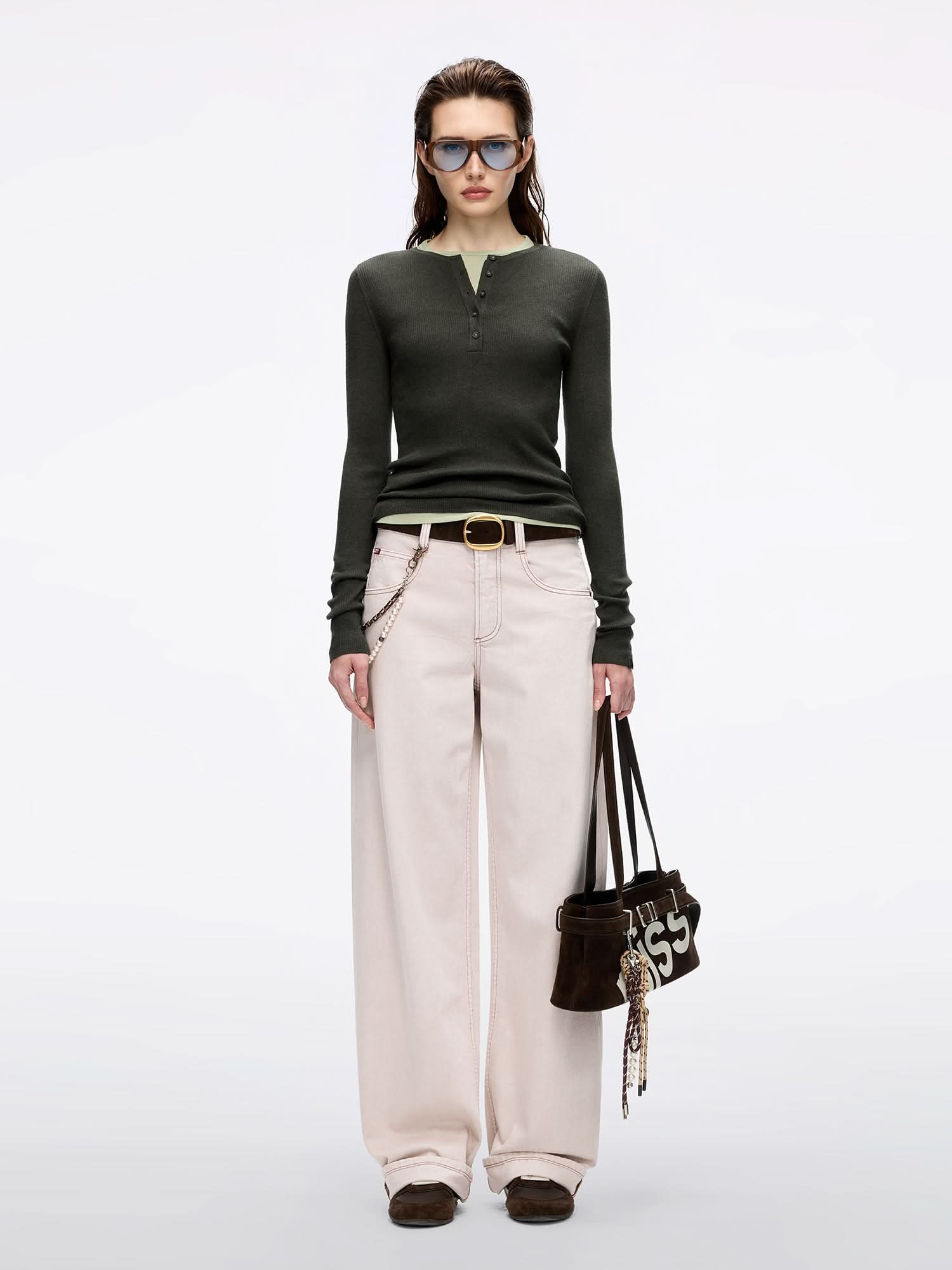Faux Layered Knit Top