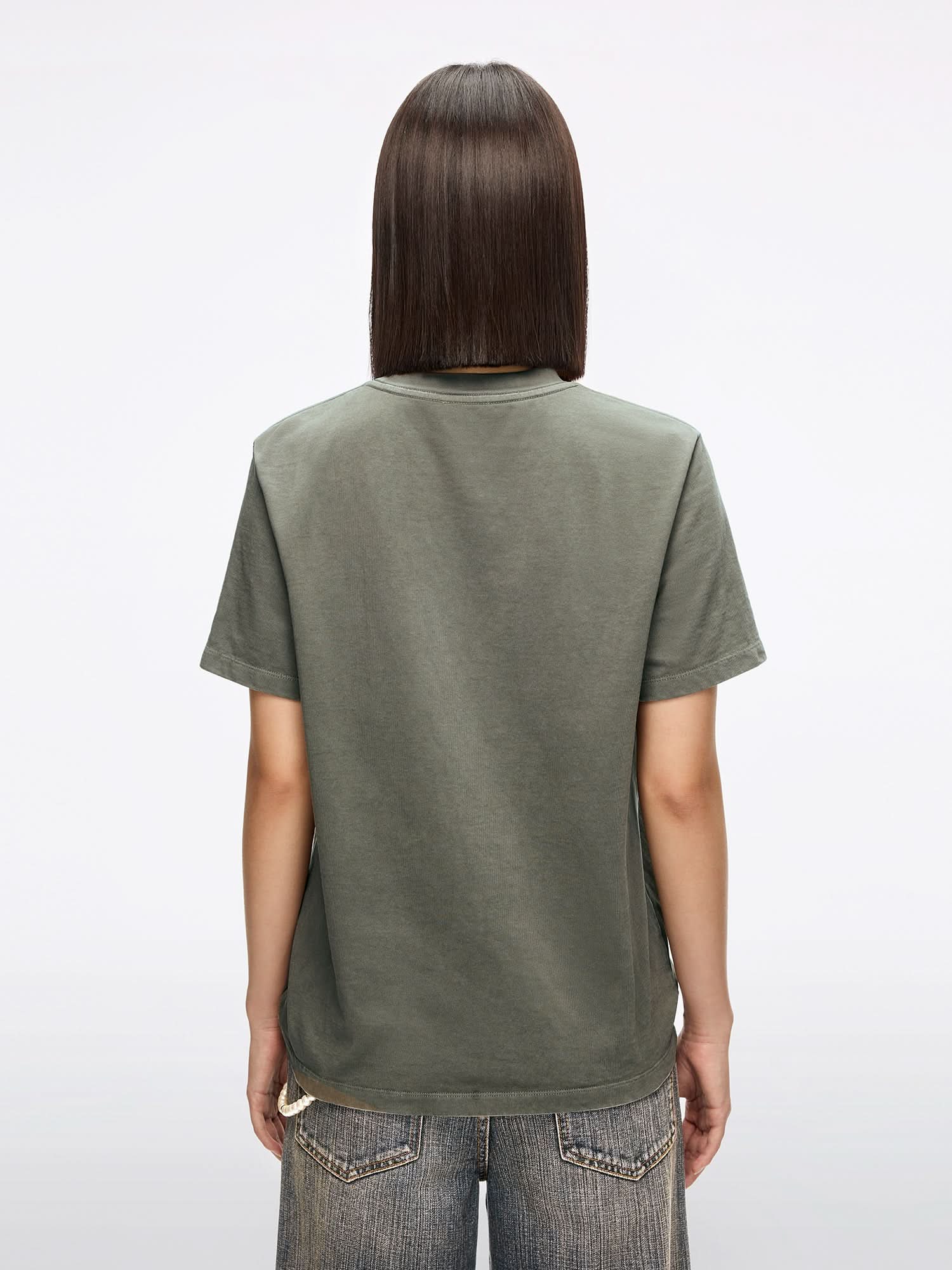 Rhinestone Embroidered T-Shirt