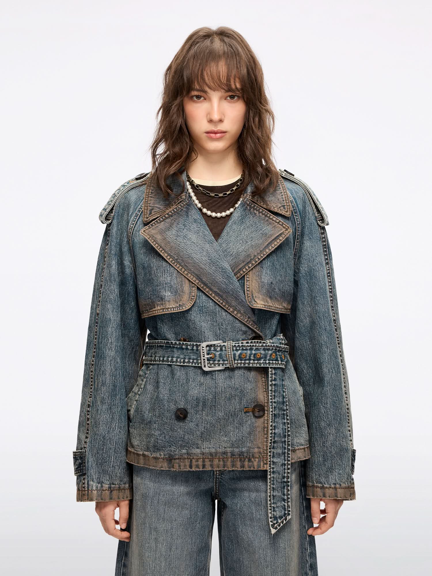 Denim Cape Jacket