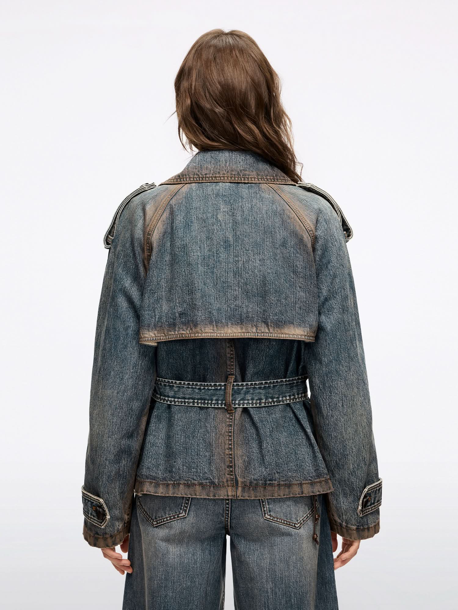 Denim Cape Jacket