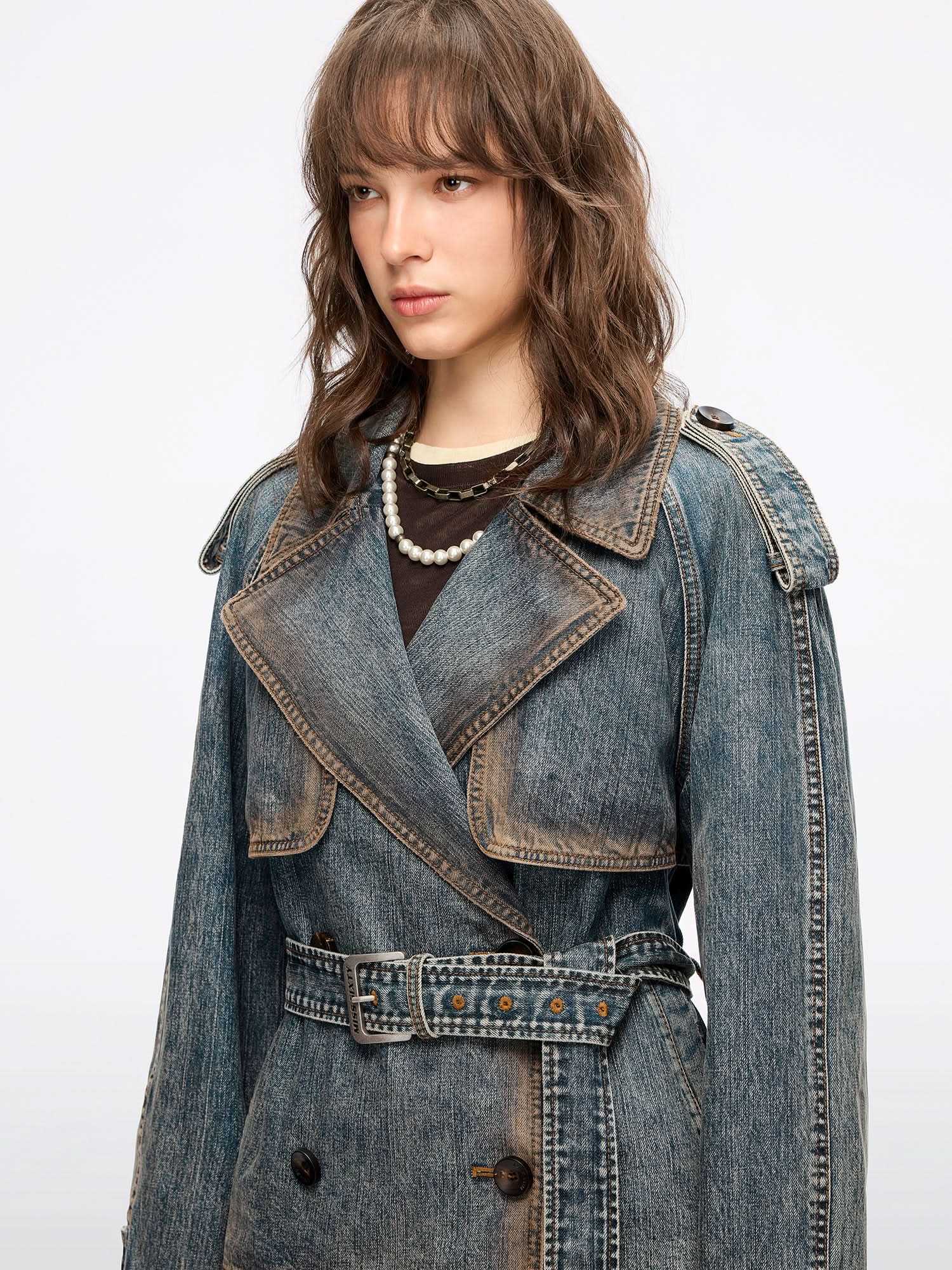 Denim Cape Jacket