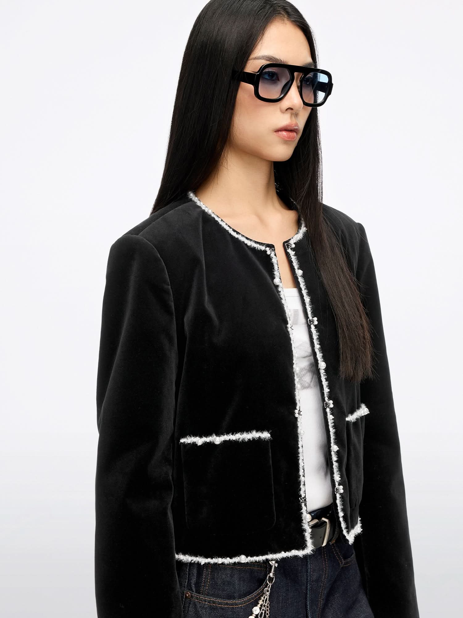 Embellished Velvet Jacket