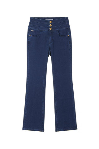High Rise Flared Cropped Jeans