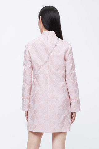 Forbidden City Culture Development Cheongsam Jacquard Dress With Beaded Bag