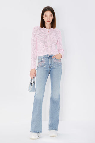 Bootcut Jeans With Sequin Embellishment
