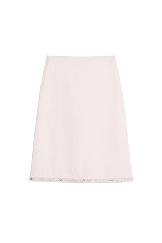 Light Pink Denim Skirt