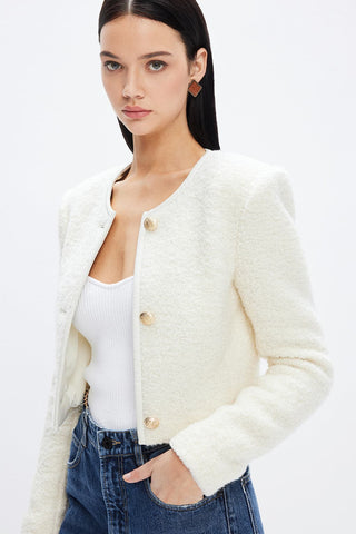 Elegance Wool Blend Short Jacket