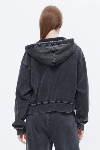 NFT Capsule Black And Gray Casual Hooded Jacket
