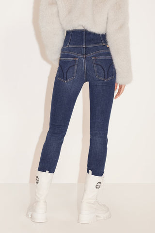 Super High-Waist Slimming Warm Fleece-Lined Denim Jeans