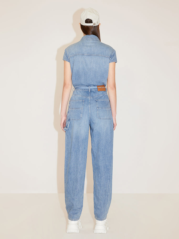 Acetate Denim Jumpsuit