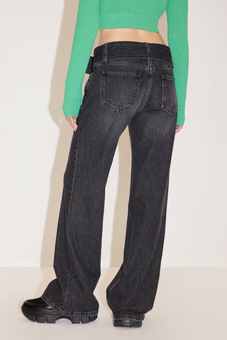 Cargo Flared Jeans With Detachable Belt