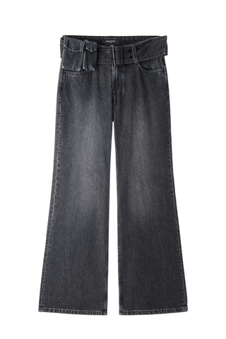 Cargo Flared Jeans With Detachable Belt