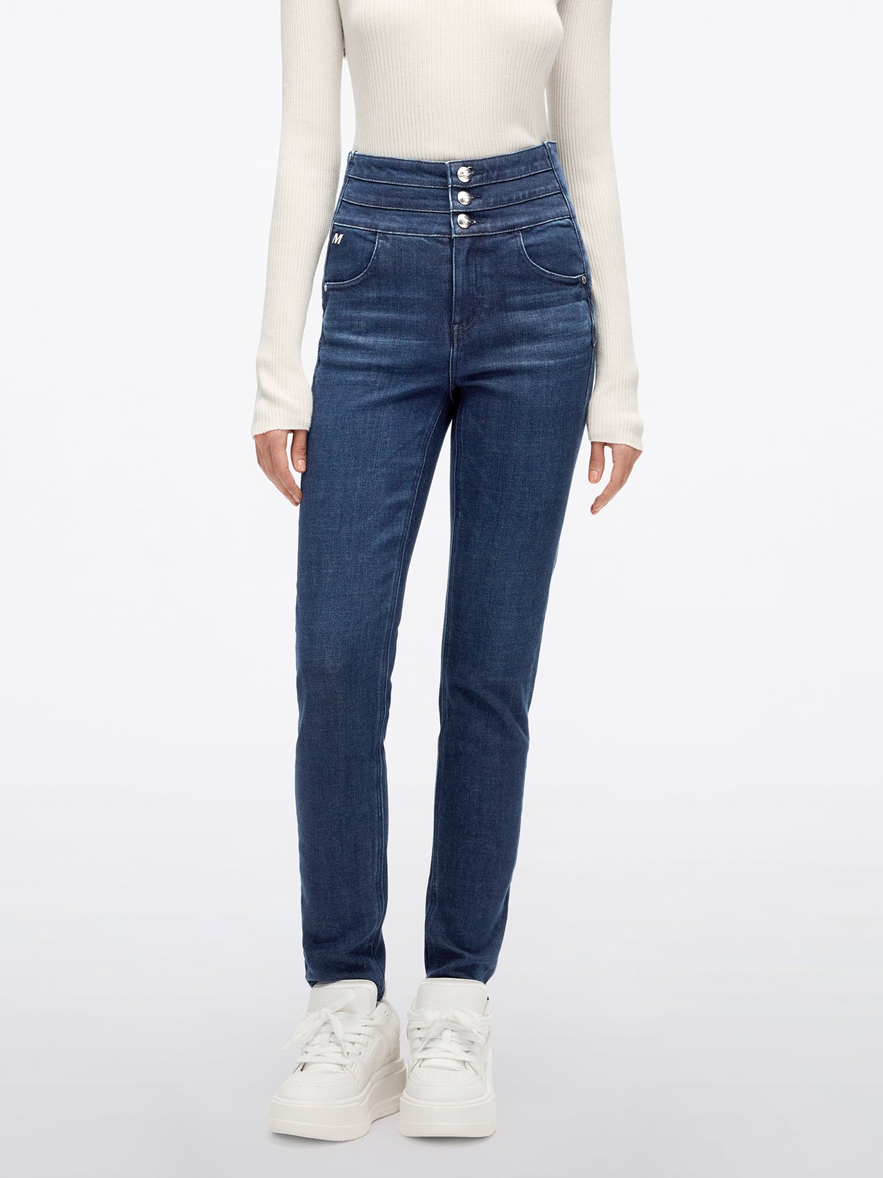 High Waisted Slim Fit Jeans