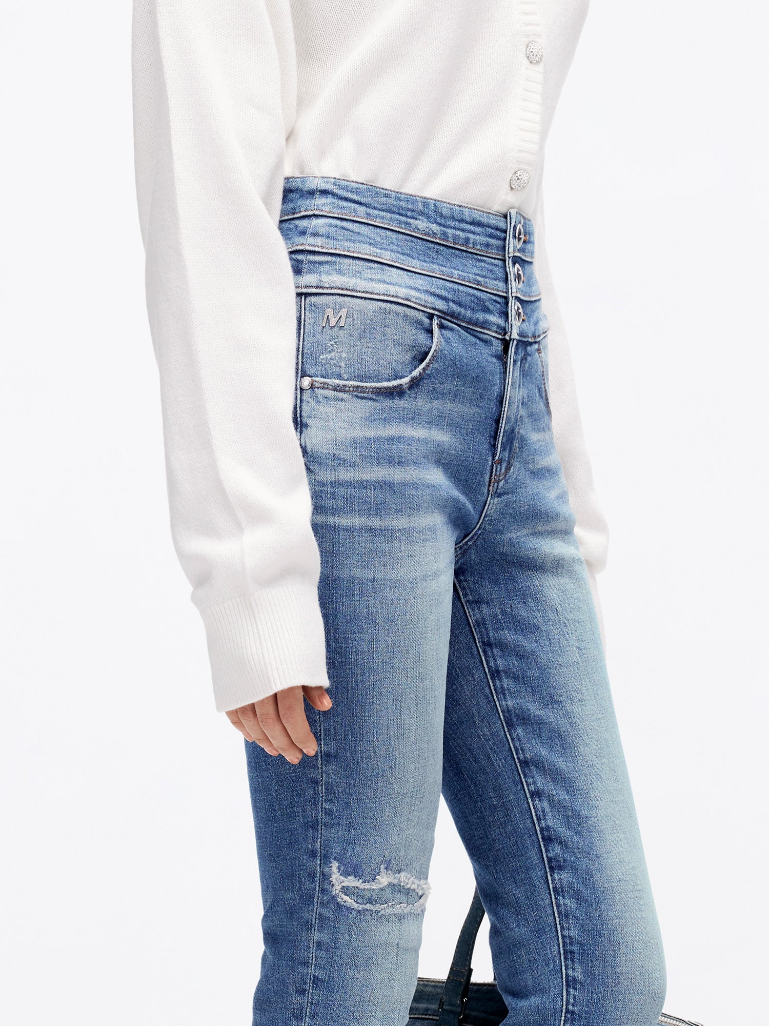 Vintage High Waist Ripped Jeans