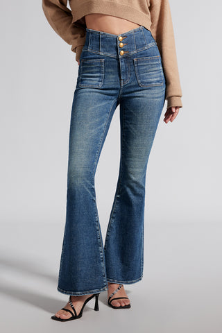 V-Shape High Waist Slim Flared Jeans – MISS SIXTY