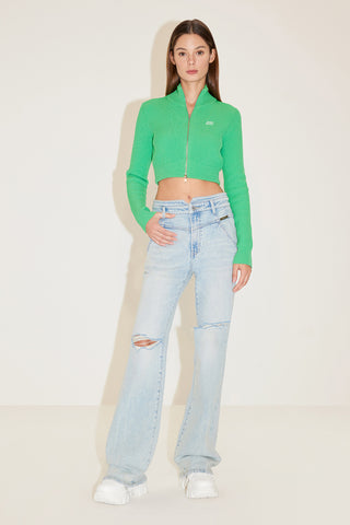 Bootcut Jeans With Mulberry Silk