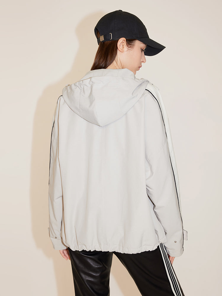 Relaxed Loose Fit Hooded Jacket