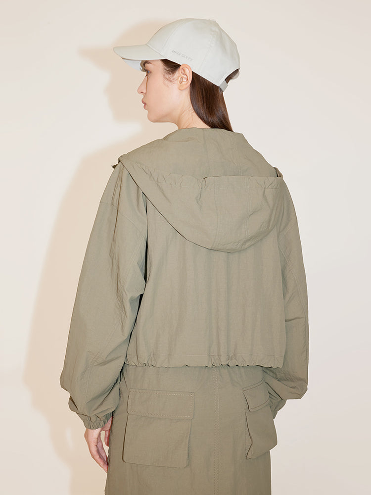 Vintage Cargo Hooded Jacket