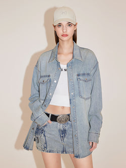 Stylish Vintage Denim Shirt