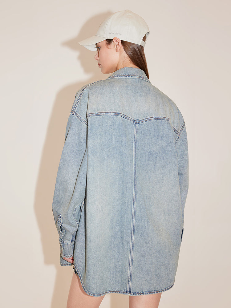 Stylish Vintage Denim Shirt