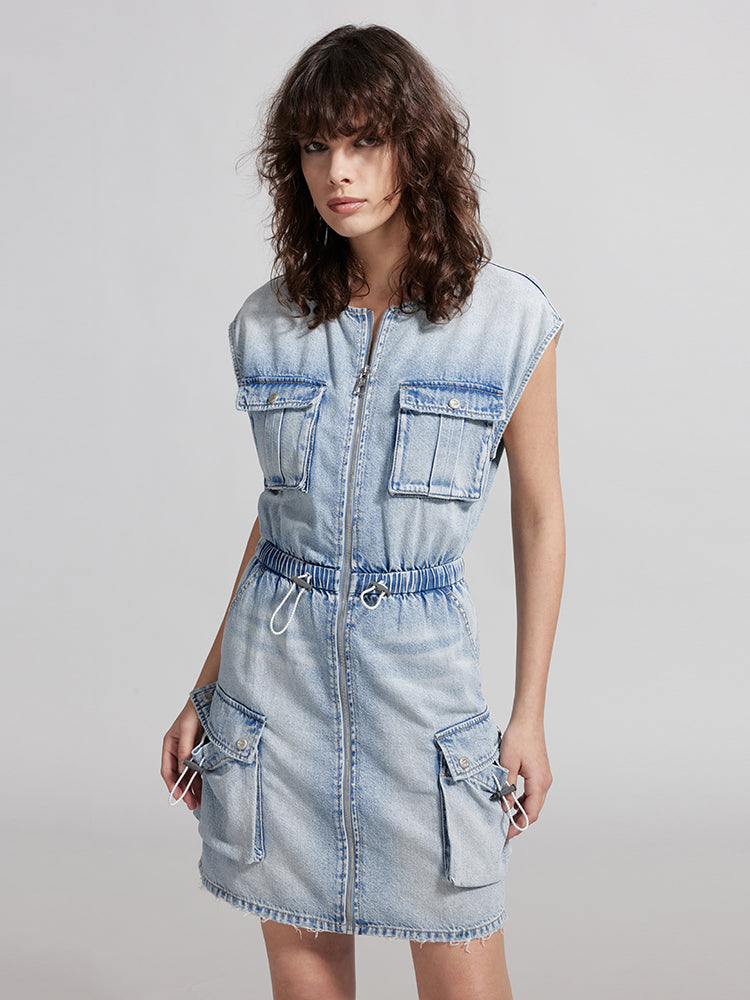 Denim Cargo Dress