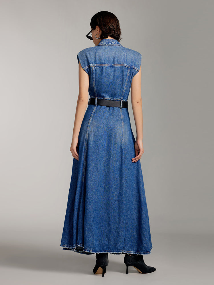 Sleeveless Tencel Denim Dress