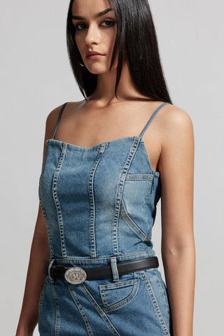 Vintage Cargo Style Denim Dress