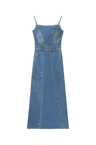 Vintage Cargo Style Denim Dress