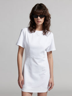 Minimalist Round Neck Waisted Dress