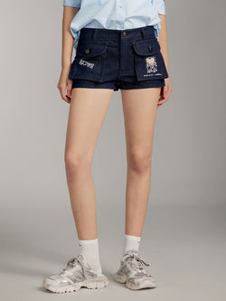 Miss Sixty x Keith Haring Capsule Collection Denim Shorts With Big Pockets