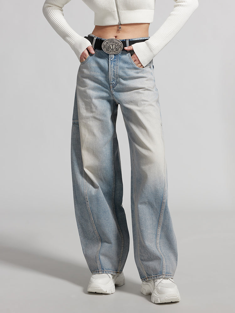 Vintage White Wide-Leg Jeans